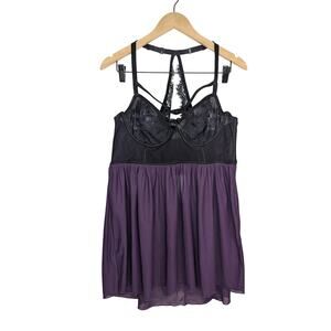 Torrid Black and Purple Chemise